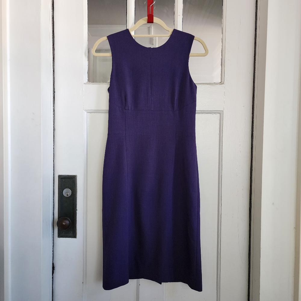 MM Lafleur New York Shirley Purple Sleeveless Sheath Dress, Sz 4